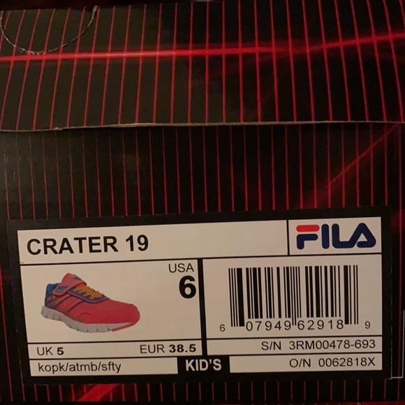BLACK FRIDAY SALE - Fila Crater Running Sneakers Girl Sizes - Picture 7 of 8